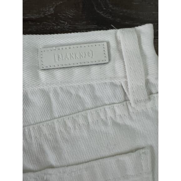 Blank NYC Denim High Rise Button Fly size 27 Distressed Cut Off Shorts White - Picture 4 of 5